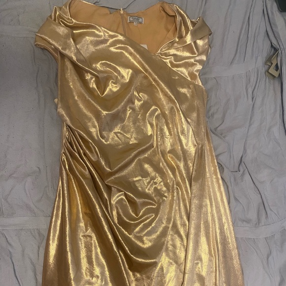 Kevan Hall Designer Gold Formal Dress - Picture 3 of 3